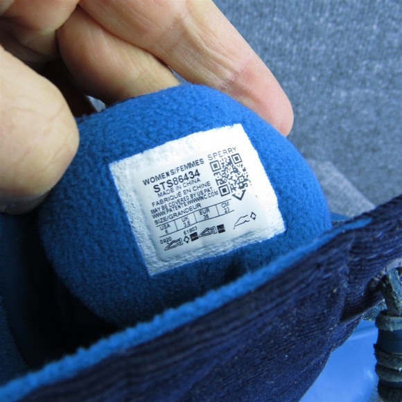 Sperry Blue‎ Duck Boots Women 6 Medium Lace Up Rubber Waterproof Casual - Picture 6 of 8